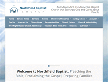 Tablet Screenshot of northfieldbaptist.com